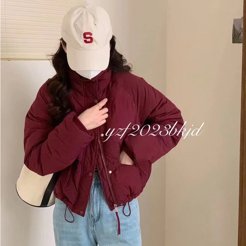 

Новинка Зима 2023 Корейская версия пуховой хлопковый костюм женский короткий воротник, маленький, утепленный, модное пальто, Трендовое платье для хлеба