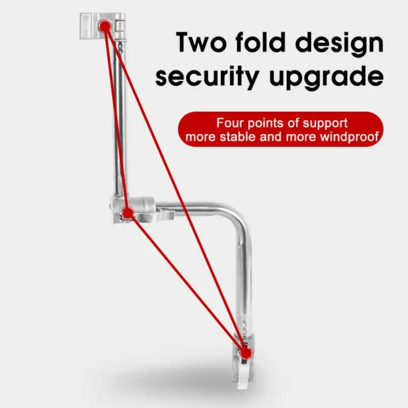 

Автомобильный держатель для зонта Bbattery, складная четырехточечная поддержка, утолщенная Двусторонняя Регулируемая подставка для зонта на 360 °