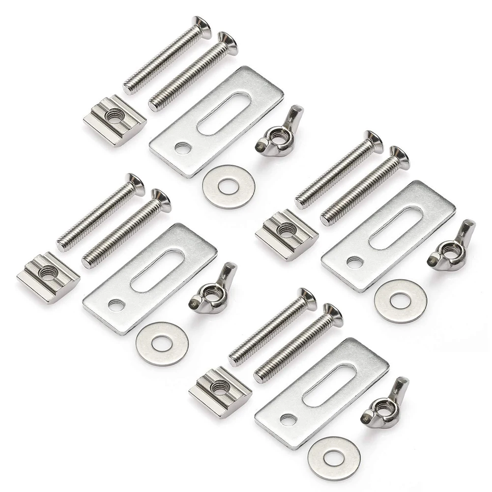 

Power Tools Clamp Hold Down M6 Metal Plywood Engraving Machine Silver Wear Resistant 4 Set Adjustable Brand New