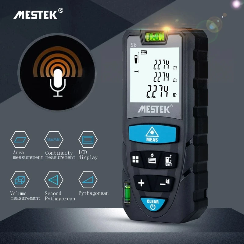 Лазерный дальномер MESTEK 50/70/100 м Trenas цифровой строительная промышленность