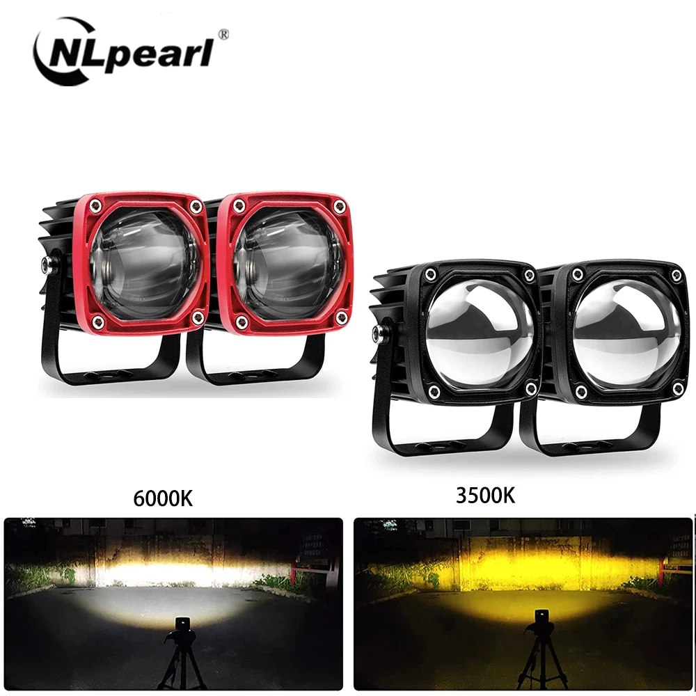 

NLpearl 3 Inch Led Work Light 6000K White 3500K Amber Driving Light Fog Lights Spotlight Car Truck Off Road Motorcycle 12V 24V