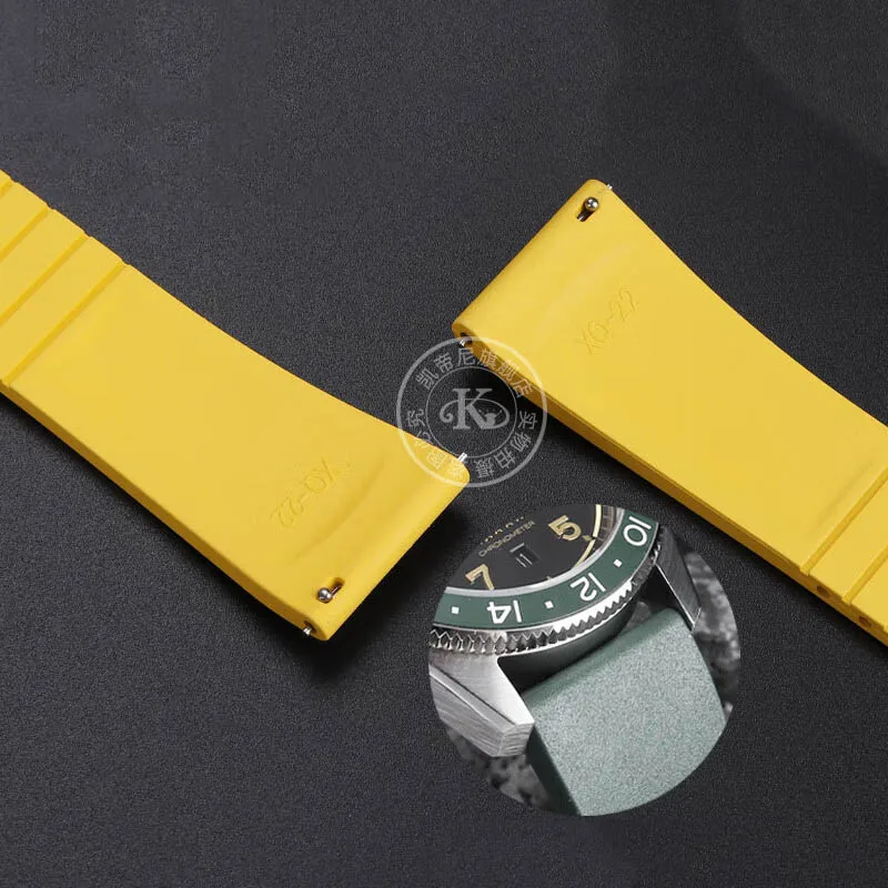 19 20 21 22 мм быстросъемный ремешок из фторкаучука для часов Longines Comcas серии дайвинга