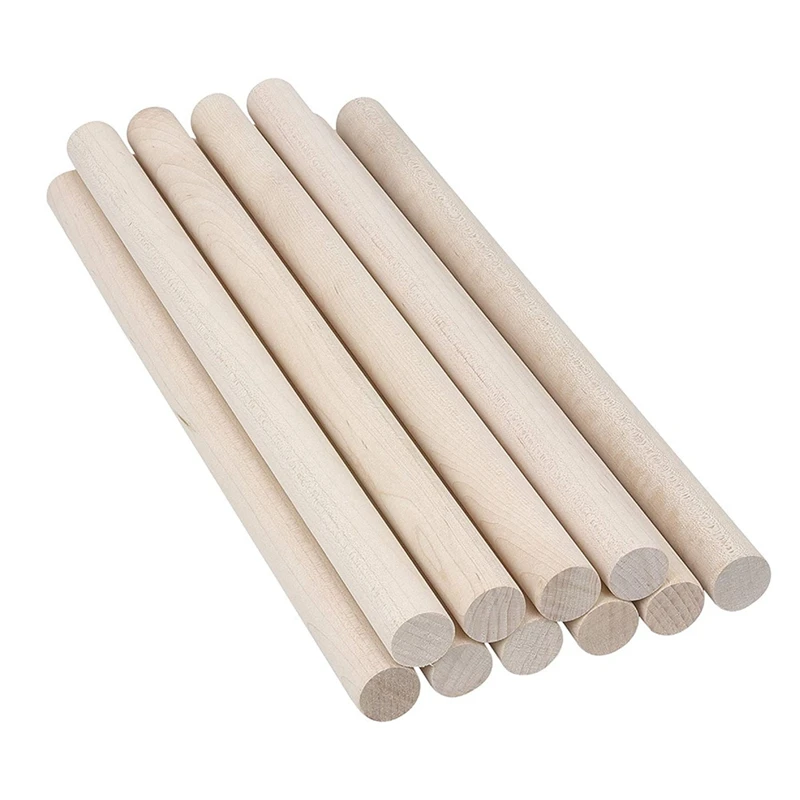 

New-50Pcs Wooden Dowel Rods Unfinished Wood Dowels, Solid Hardwood Sticks For Crafting, Macrame, DIY & More, Sanded Smooth