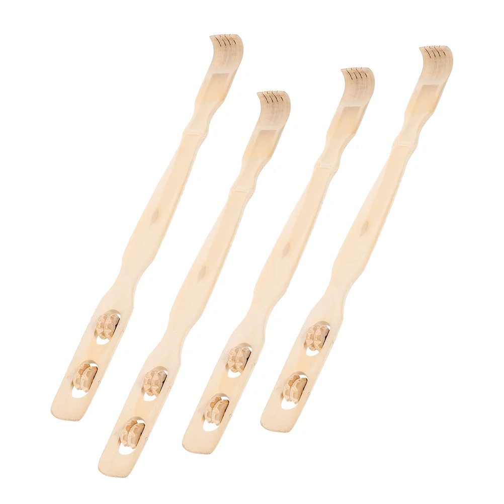 

4Pcs Bamboo Back Scratcher Household Back Scratcher Human Body Scratcher Body Message Tool