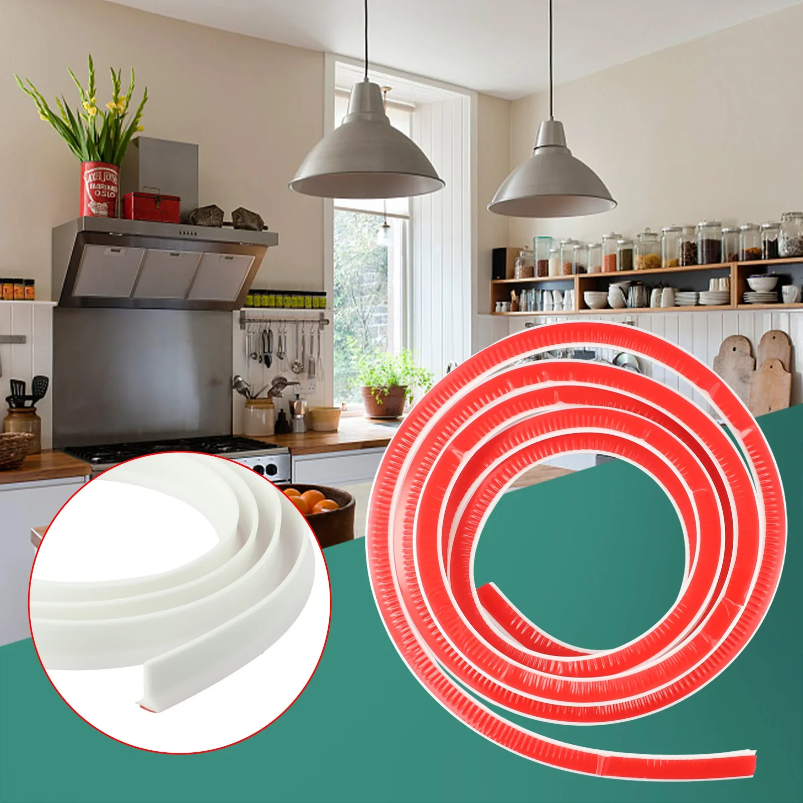 Удерживающая водозащитная полоса для ванной комнаты резиновая силиконовая