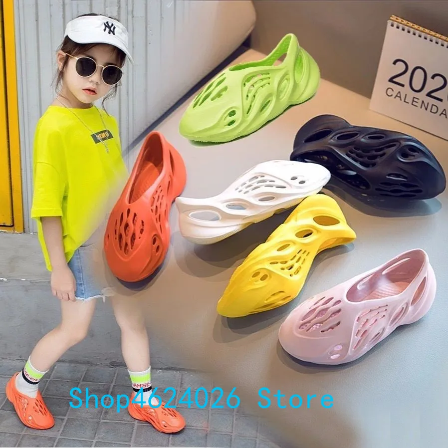 

New style breathable Slippers Boy Girl Indoor EVA 2022 high Soft Bottom Sandals Trend Slides Light Beach Slippers Non-slip