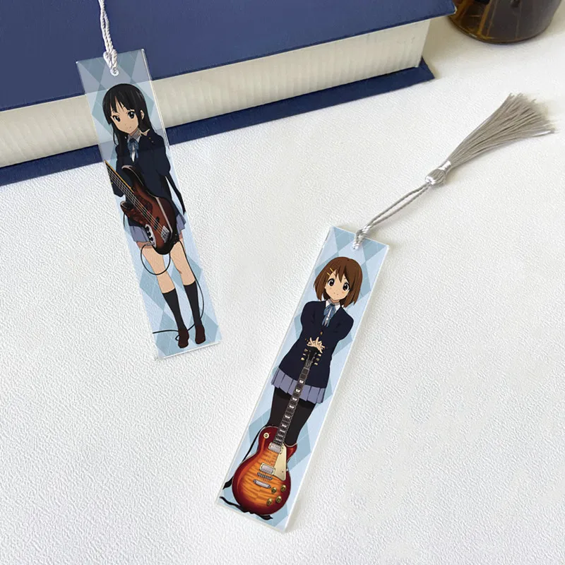 Фото Искусственное Аниме! Прозрачная кристаллическая Закладка Akiyama Mio Hirasawa Yui, креативные закладки 3426, канцелярские принадлежности, фигурка №3