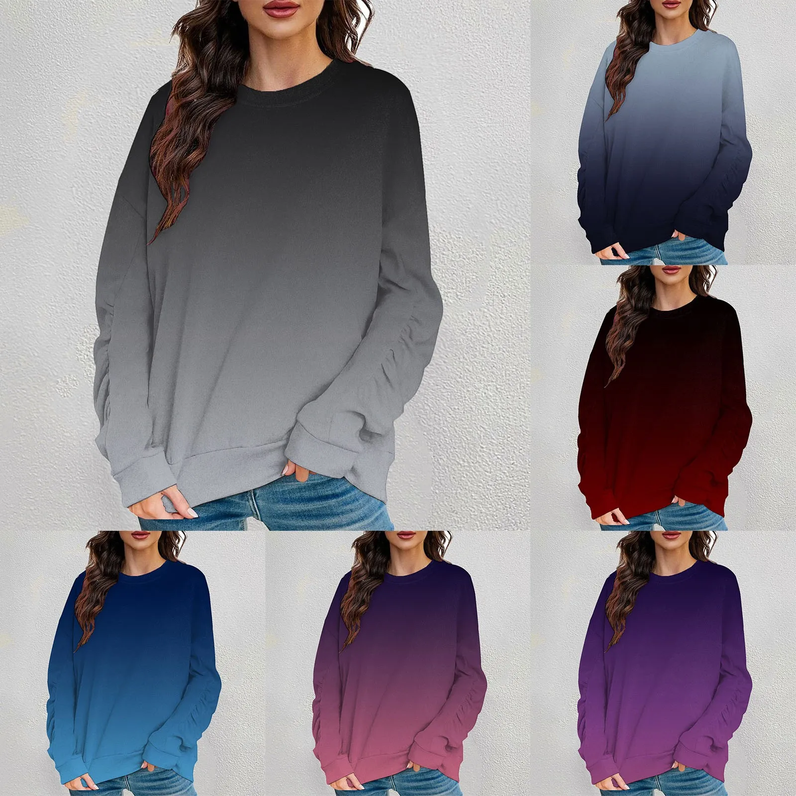 

Женская Удобная и модная повседневная рубашка, Легкий свитшот на молнии, с круглым вырезом и коротким рукавом, на четверть