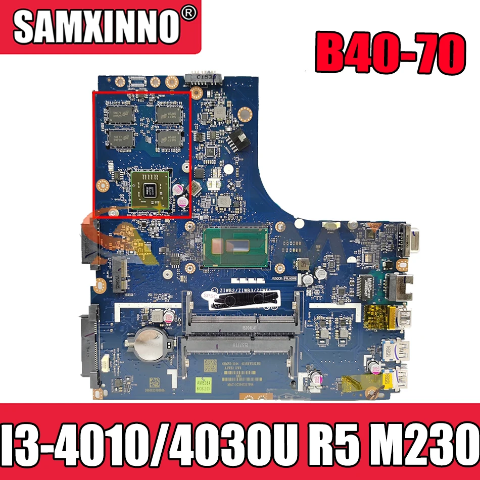 

Материнская плата Akemy ZIWB2/ZIWB3/ZIWE1 для ноутбука Lenovo LA-B091P, Процессор I3 4010/4030U R5 M230 2G DDR3 100%, протестированная работа