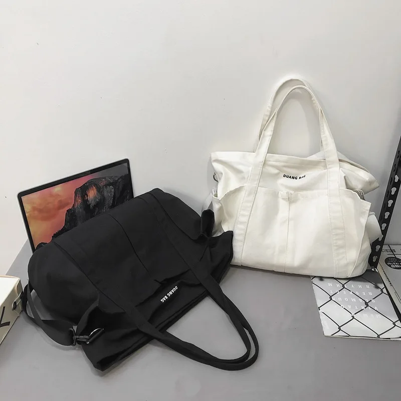 Большая вместительная сумка-мессенджер для мужчин и женщин корейская простая