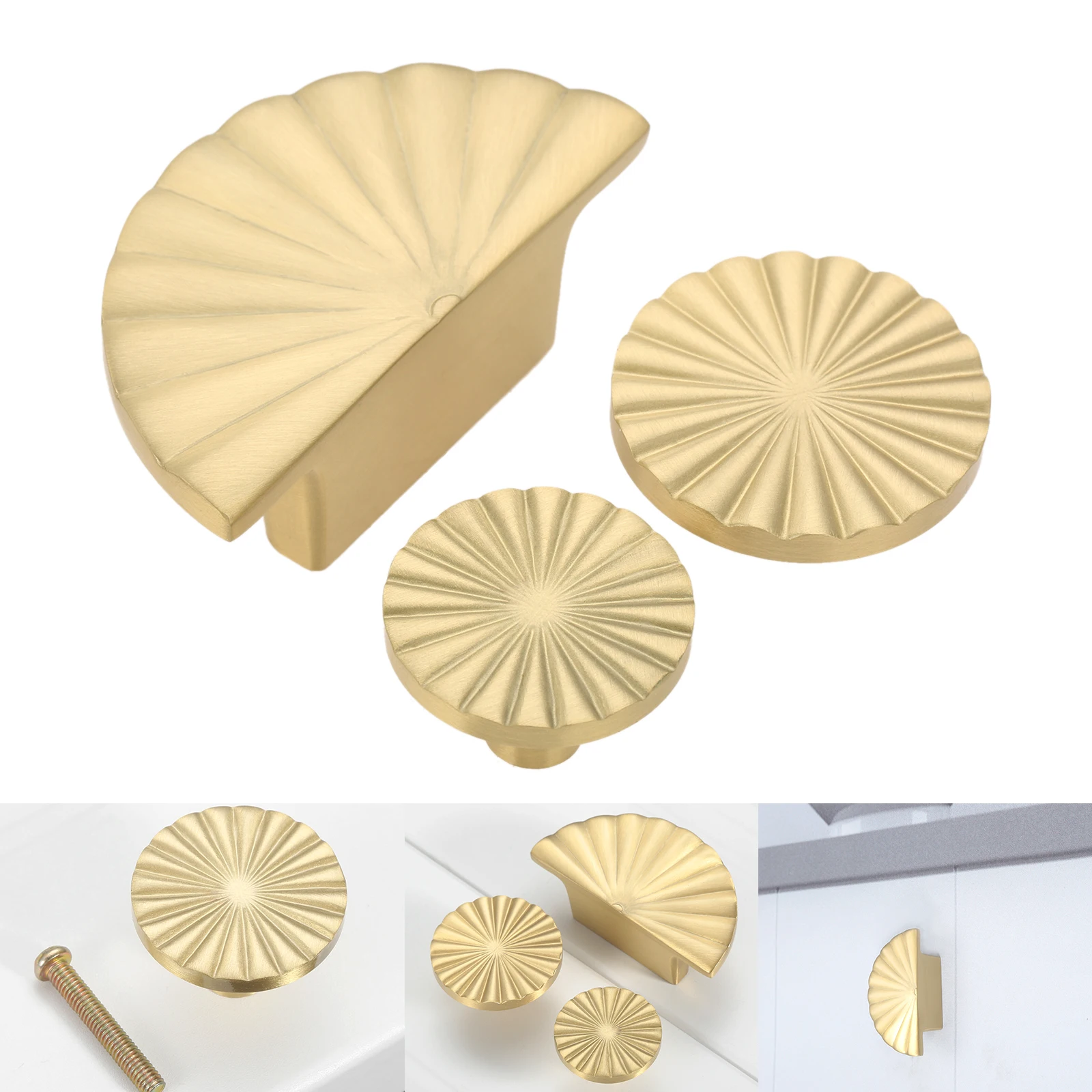 

Подсолнухи в форме цветка, ручки Canibet, золотые Твердые дверные ручки и держатели для мебели, Бытовые Ручки для ящиков