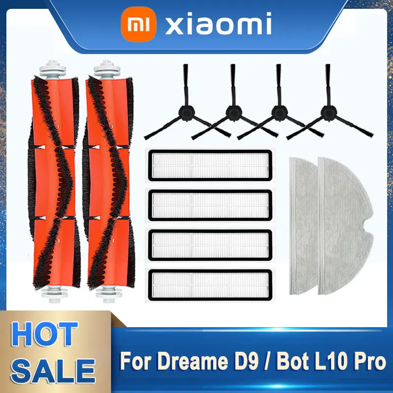 Main Side Brush Hepa Filter Mop Cloths accessories for xiaomi Dreame D9 Bot L10 Pro TROUVER LDS Finder Robot Vacuum Cleaner Part