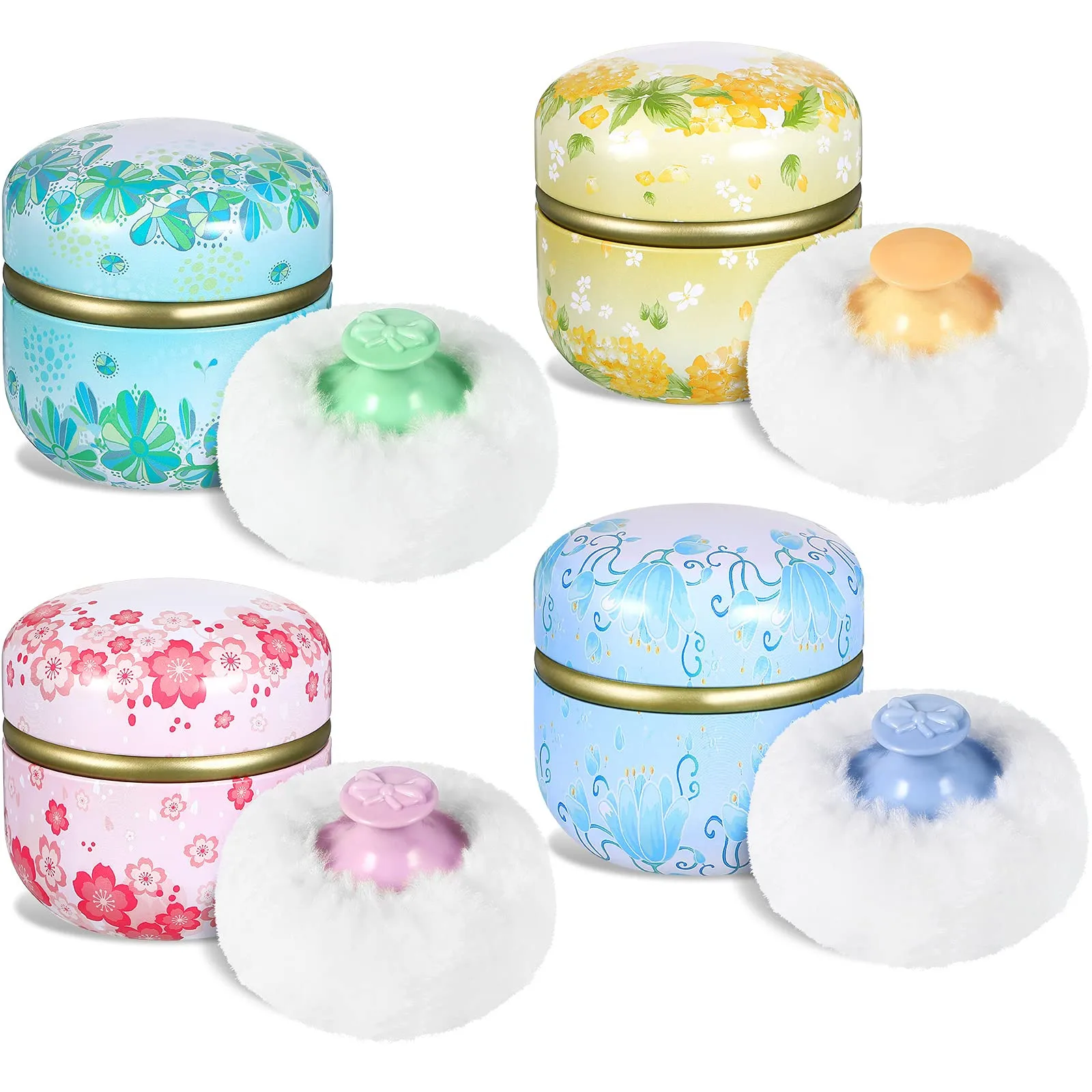 Powder Case Powder Puff Kit Dusting Soft Powder Puff for Bab