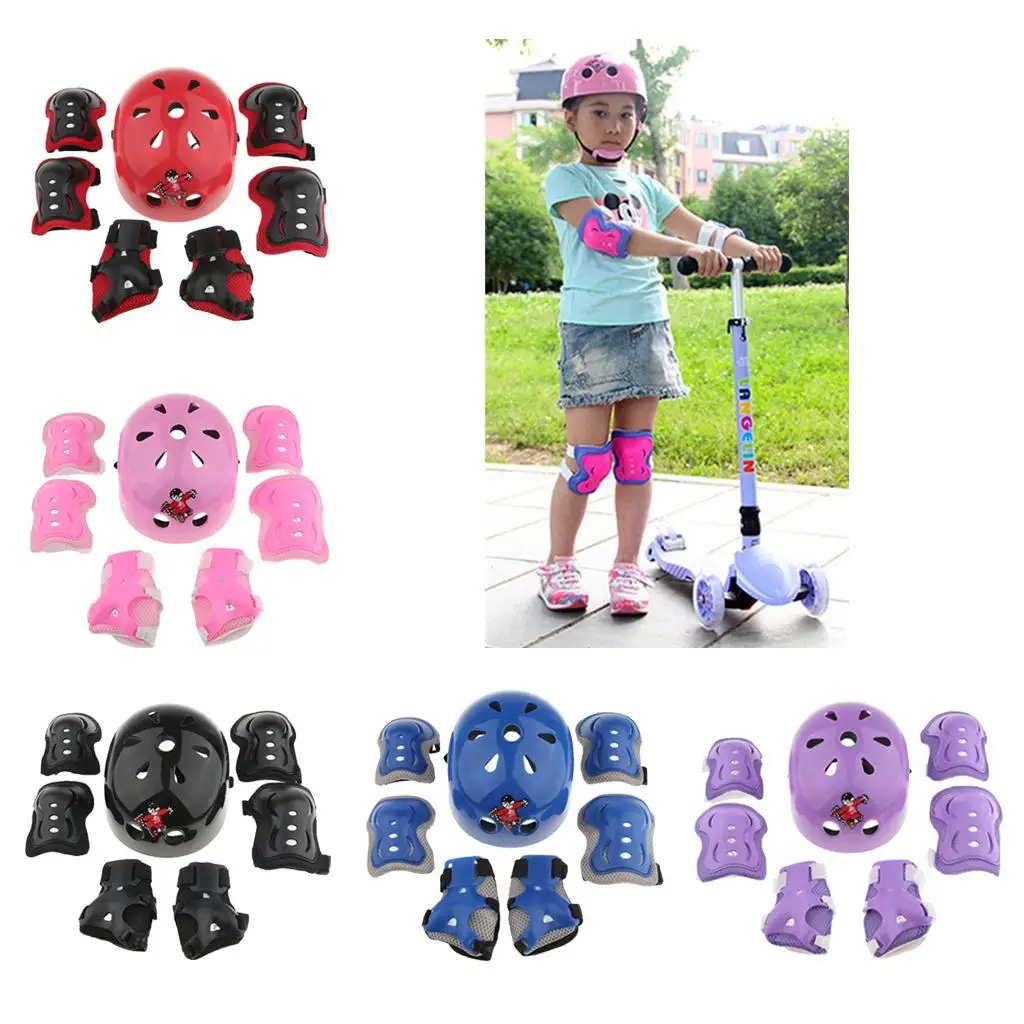 

7 Child Roller Skating Knee Wrist Guard Elbow Pad