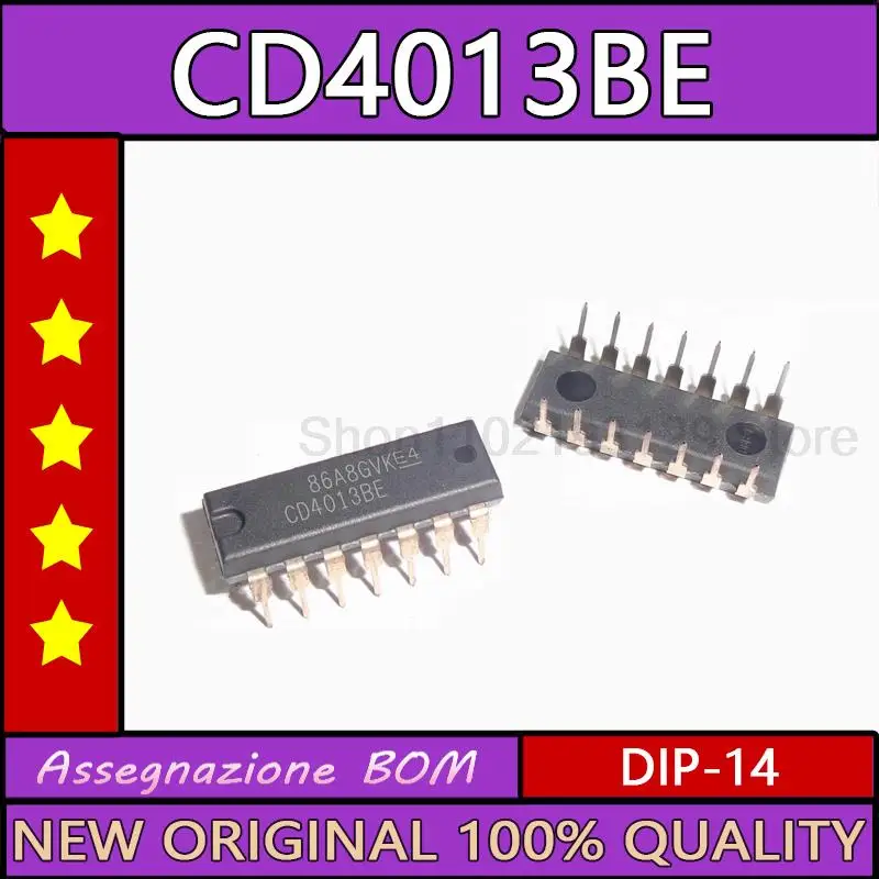 

10 шт./лот Cd4013be подключаемый dip-14 новый оригинальный импортный