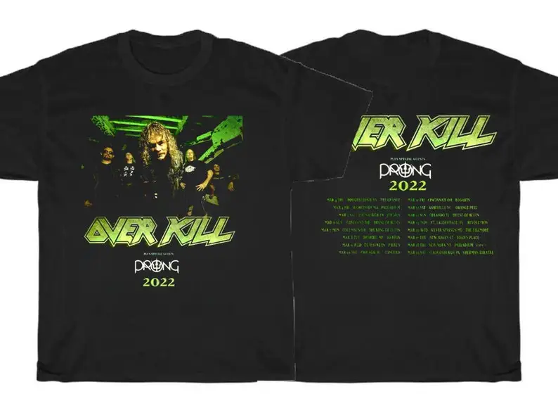 

Футболка Over Kill Tour 2022, футболка Vtg Tour 2022, футболка Vtg Overkill Tour 2022, футболка Vtg Overkill Band, лучший подарок