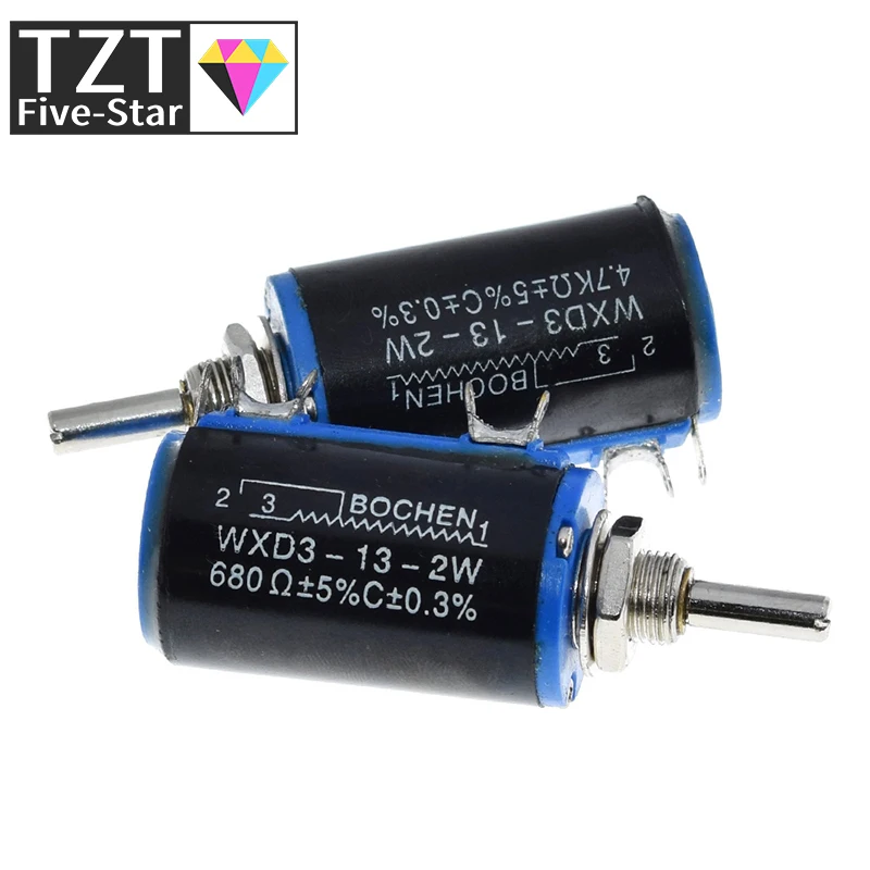 Потенциометр с проволочной обмоткой TZT WXD3-13-2W 100 200 220 470 680 R Ом 1K 2.2K 3.3K 4.7K 5.6K 6.8K 10K 22K 33K