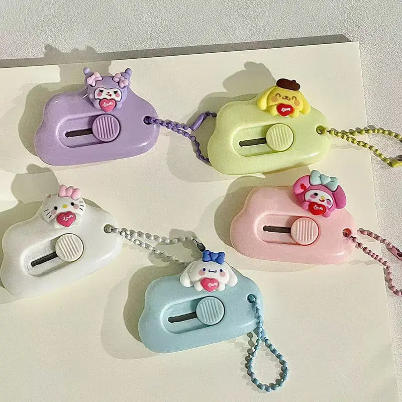 Универсальный нож Sanrios с милым мультяшным облаком Hello Kitty нефритовый корицевый