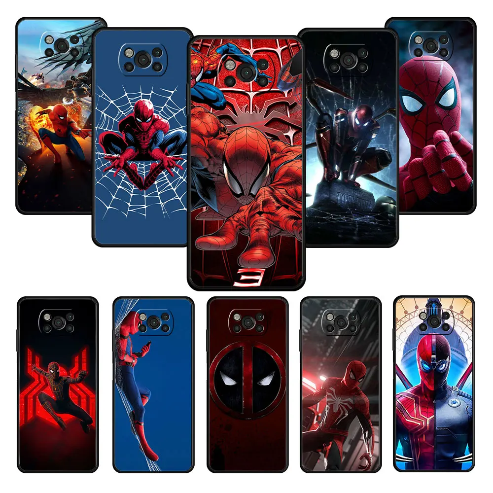 

Phone Funda Marvel Hero Spiderman Luxury For Xiaomi POCO F4 GT MI 11 lite X4 M4 Pro 5G 11T 10T 9T M3 X3 NFC F3