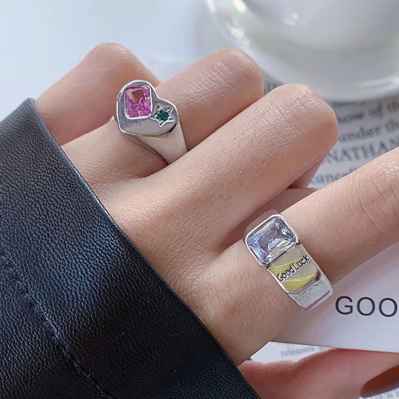 Сверкающие циркониевые кольца FOXANRY 925 свадебные украшения для женщин новые