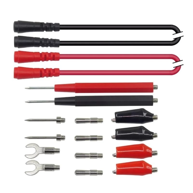 

Universal Multimeter Test Leads Kit with Replaceable Needle Probe Banana Plug Alligator Clip Test Probes Replacement