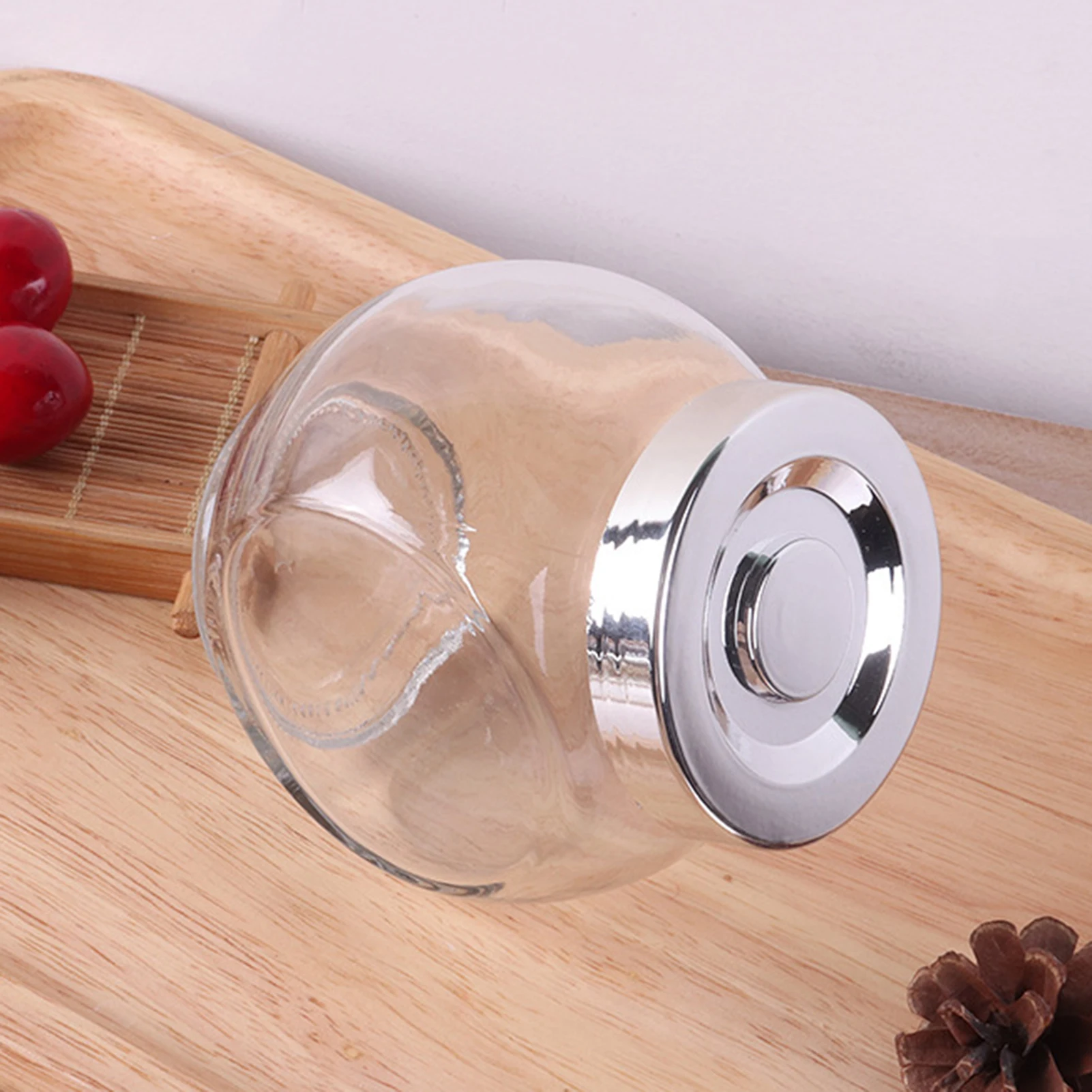 Стеклянная кухонная емкость для хранения с крышкой влагостойкая коробка