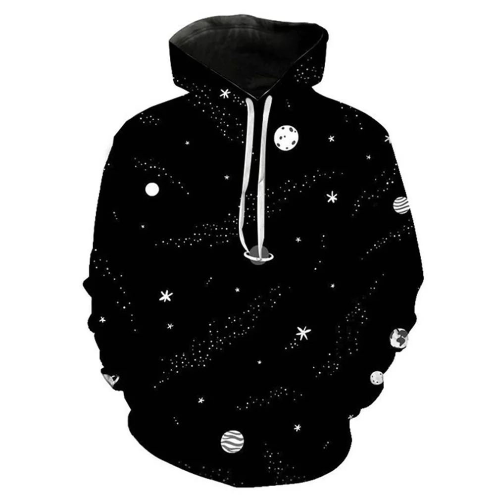

2022 Autumn New Fashion Cool 3d Digital Printing Men's Hoodies Casual Stars Print Long Sleeve Hooded Pullover for Men Clothes