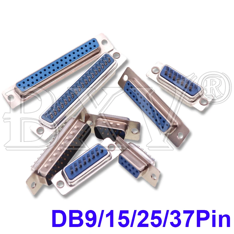 2 шт. DB9 DB15 DB25 DB37 штекер и гнездо RS232 Соединитель с последовательным портом для сварки, адаптер для сварки корпус DB вилки с винтами
