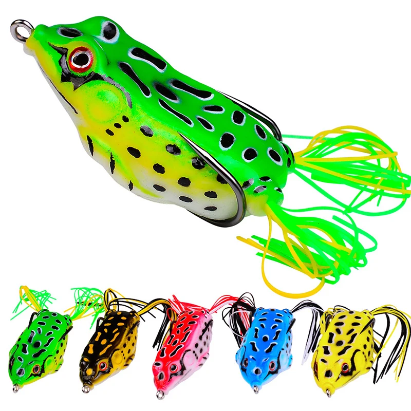 

1pcs 5g 8.5g 13g 17.5g Artificial Frog Lure Soft Bait Artificial 3D Eyes Fishing Lure Ray Frog Swimbait Pesca Topwater Bait