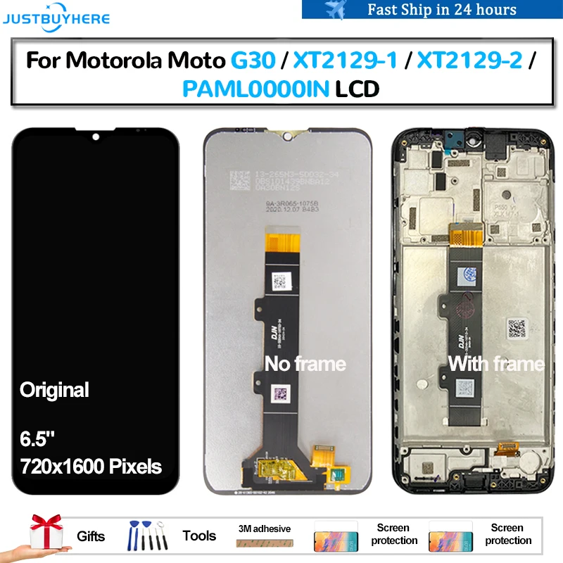 Оригинал для Motorola Moto G30 XT2129-1 PAML0000IN Pantalla ЖК-дисплей Сенсорная панель экран