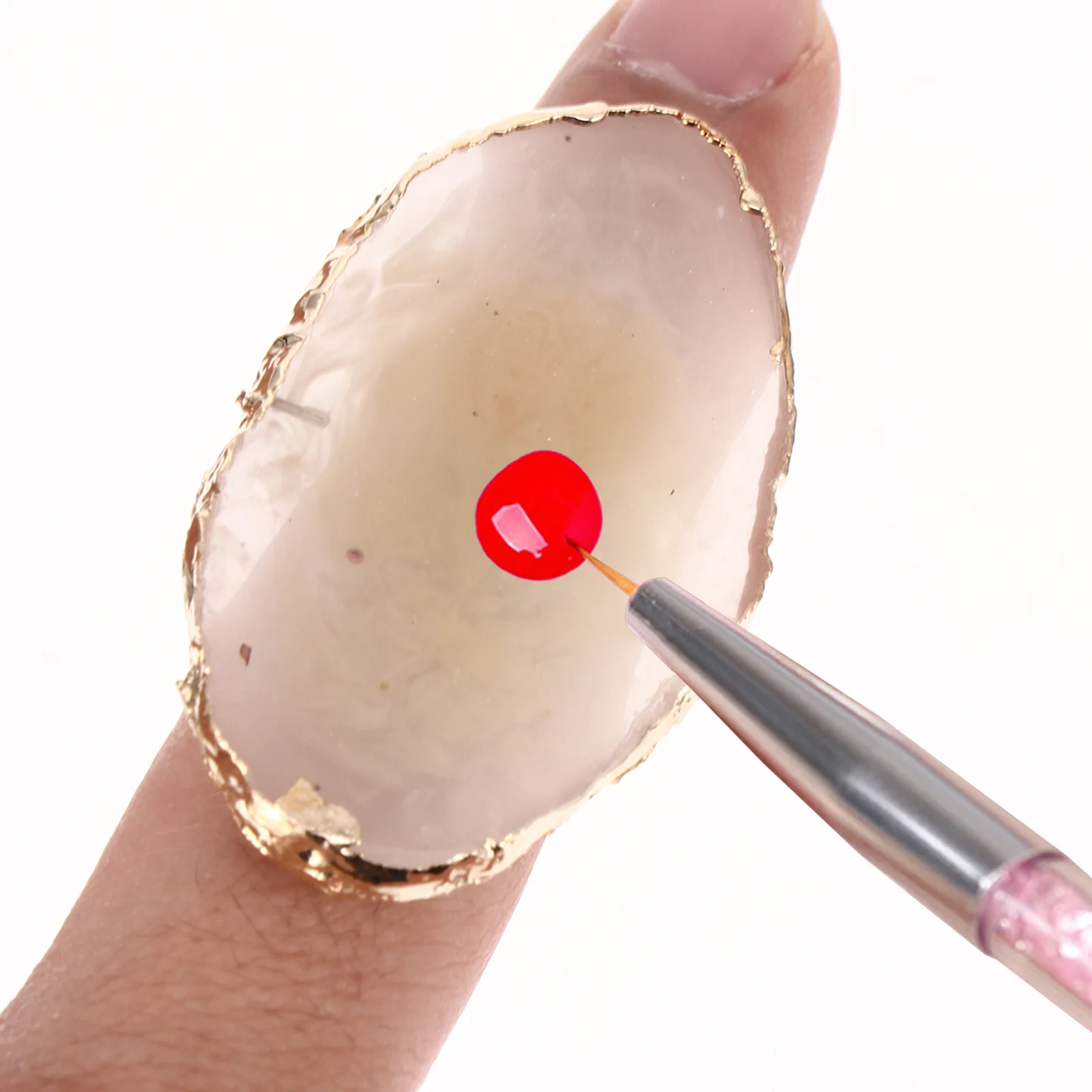 4 шт. палитра для ногтей краска гель-лак лоток смешивания блестящее кольцо