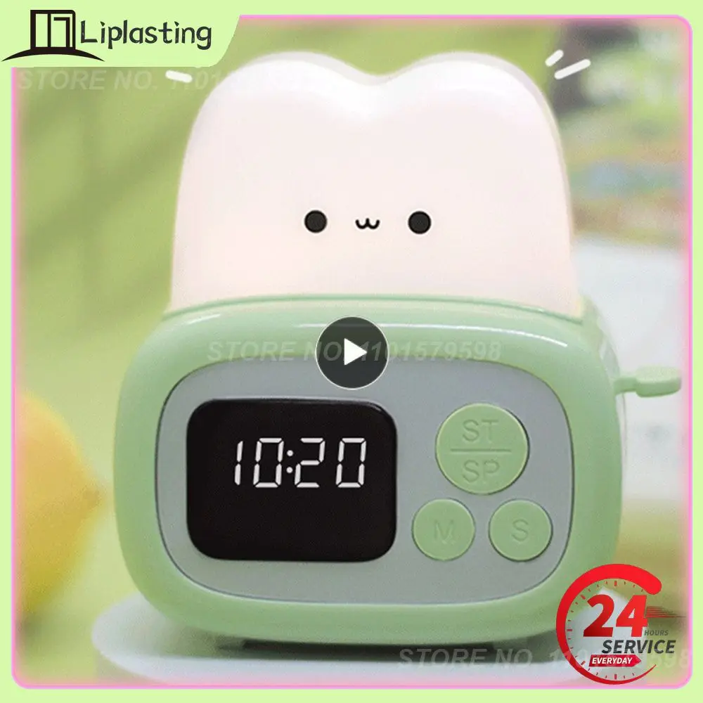 12*10.5*9cm Chargeable Timer Alarm Clock Get Up Cute The New Night Light Alarm Clock 158g Alarm Clock Bell