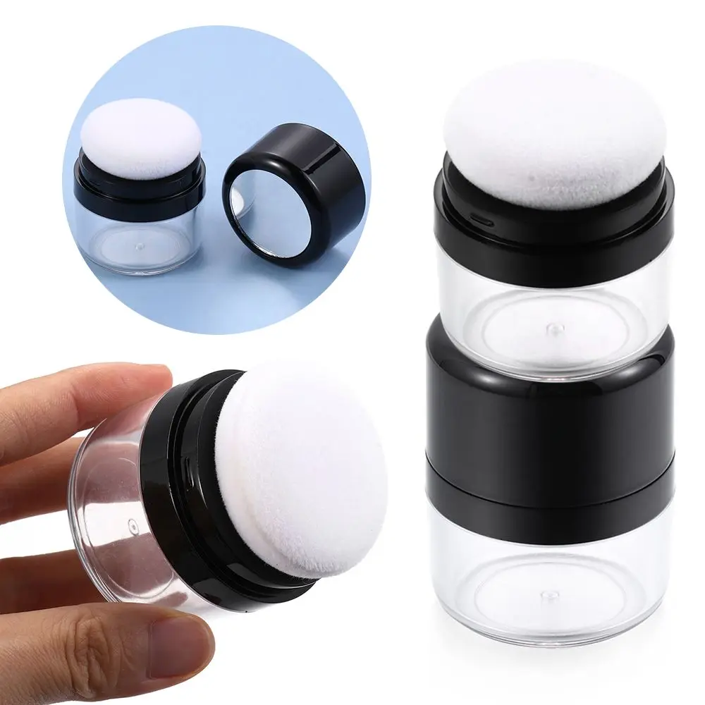 

Cosmetic Foundation Powder Case Blusher Finishing Powder Jar Travel Powder Case with Mirror Loose Powder Box Portable