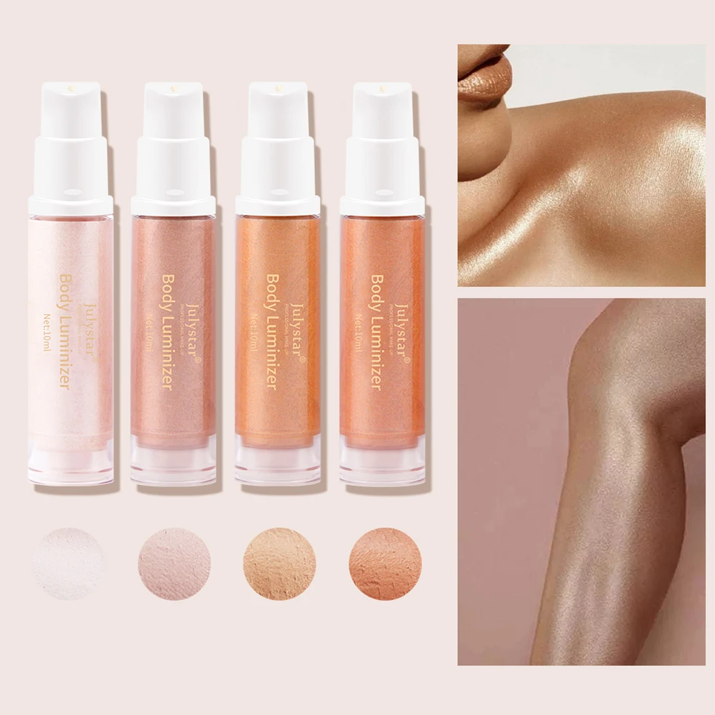 

Body Highlighter Gel Long Lasting Shine Glitter Body Bronzer Luminizer Metallic Shimmering Face Brighten Liquid Cosmetics