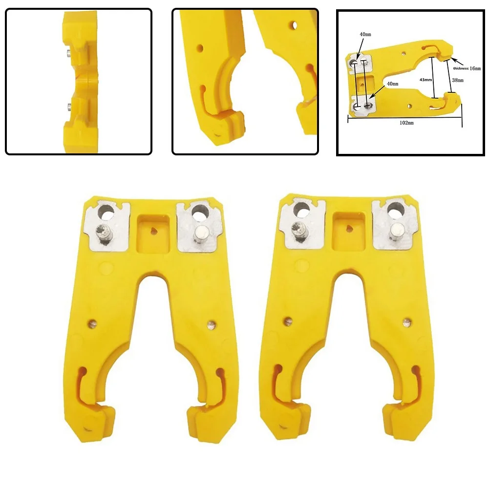 

2 Pcs Router ISO30 Tool Holder Clamp Claw Clamp Iron ABS Flame Proof Rubber For CNC Auto Tools Woodworking Tools Accessories