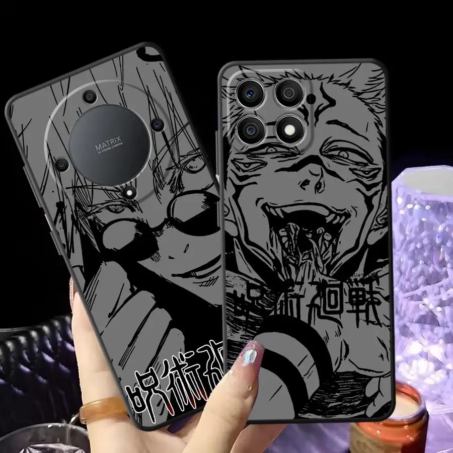 Фото Черный мягкий чехол для телефона Anime J-uju-tsus Ka-ise-ns для Honor X6 70 Magic5Lite 200 400 Lite X8 8X X7 X5b 90 X9a №3