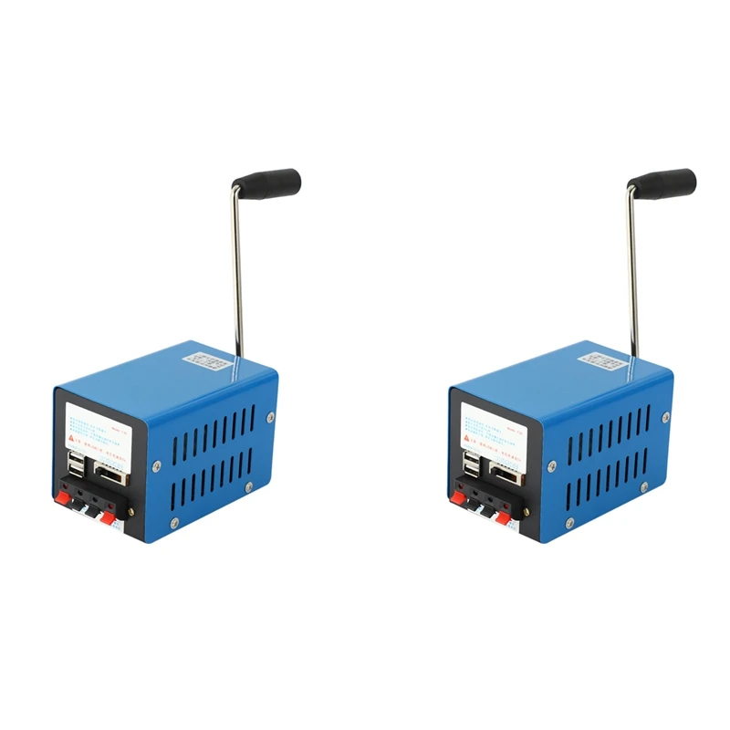 

2X High Power Dynamo Charger Portable Emergency Hand Power Hand Crank USB Charging