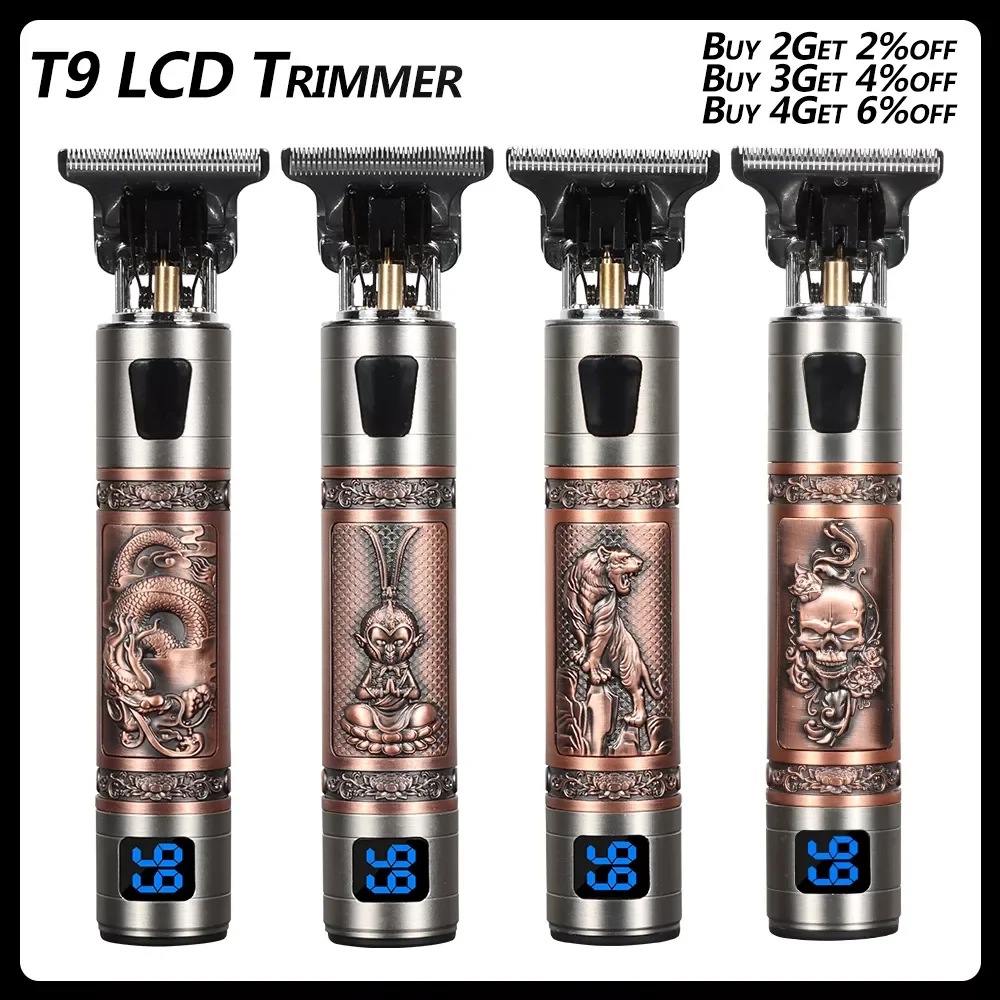 

Hair Trimmer Electric Hair Clippers Shaver Beard Trimmer Professional Men Hair Cutting T Style Machine Rechargeable Barber t9