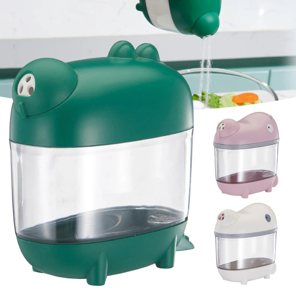 

Cartoon Creative Seasoning Jar Transparent Large-capacity Adjustable Rotating Discharge Mouth Salt Chicken Storage Spice Jars