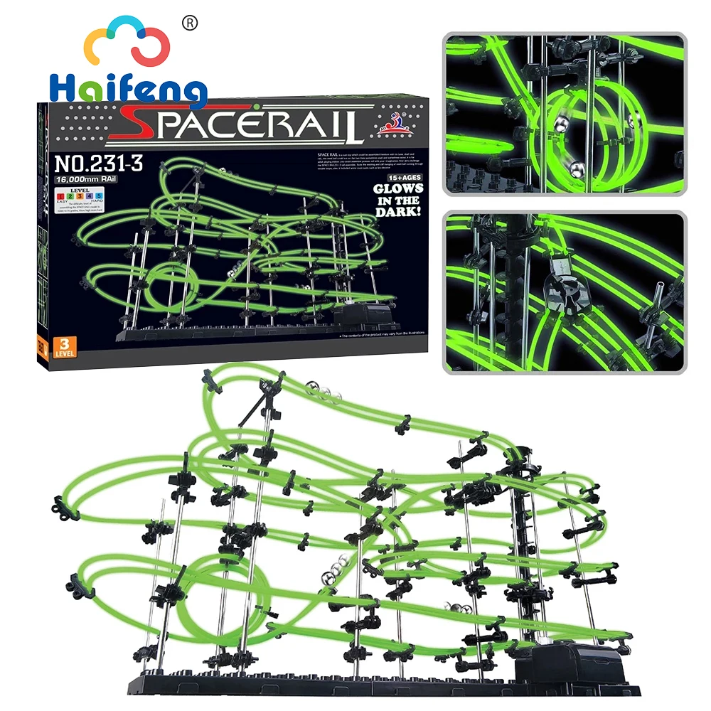 

Luminous Roller Coaster 343pcs Marble Run Ball Set Children's Toy Education Model Science Experiment Creative Building Block