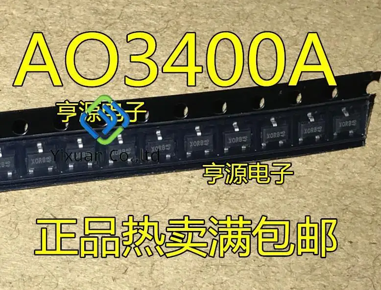 

50 шт. Оригинальный Новый AO3400A AO3400 MOS FET N-channel 5.7A 30V SOT23-3