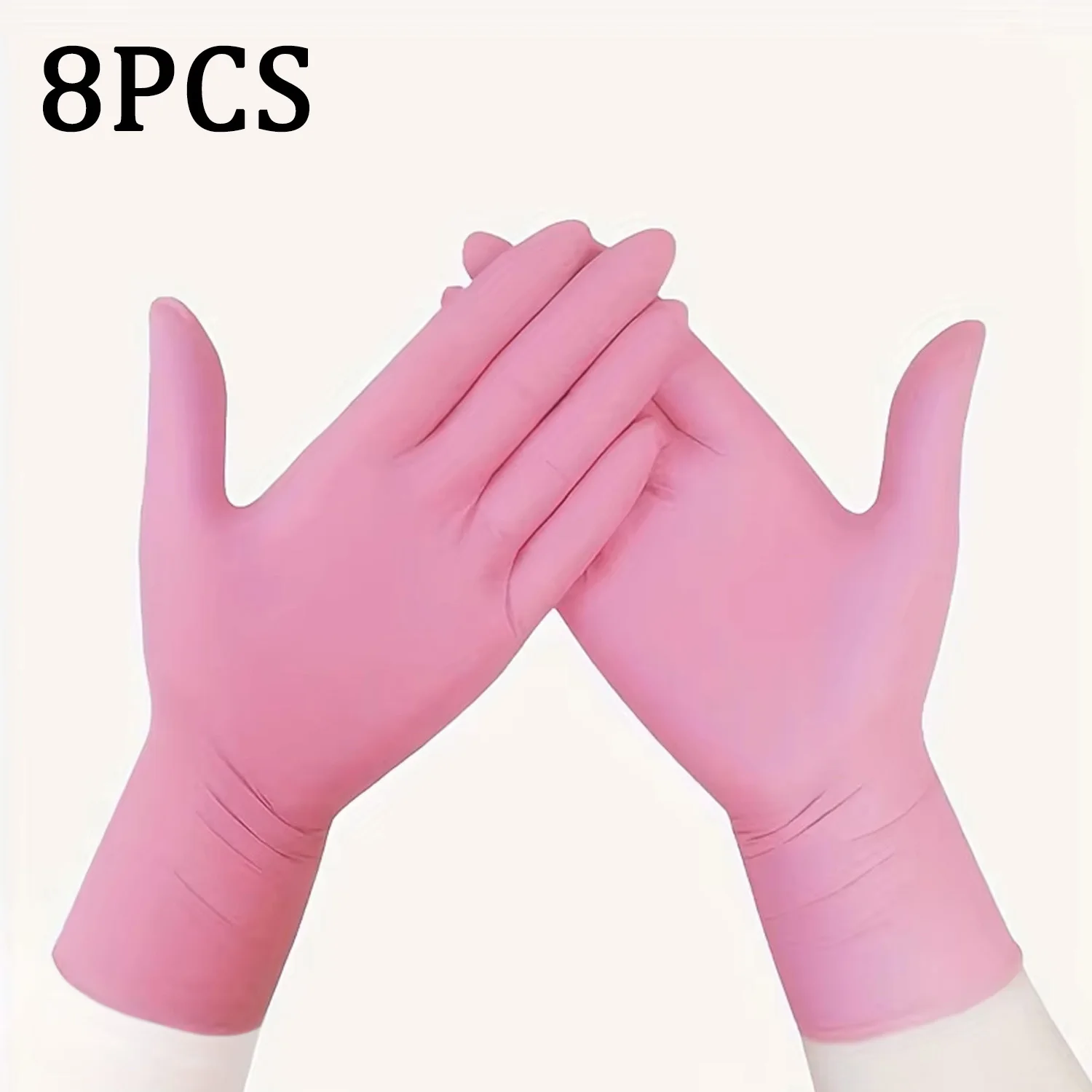 

8/100 Розовых Одноразовых Нитриловых Перчаток, Ультратонкие, Без Пудры, Без Латекса, Для Кухни, Приготовления Пищи