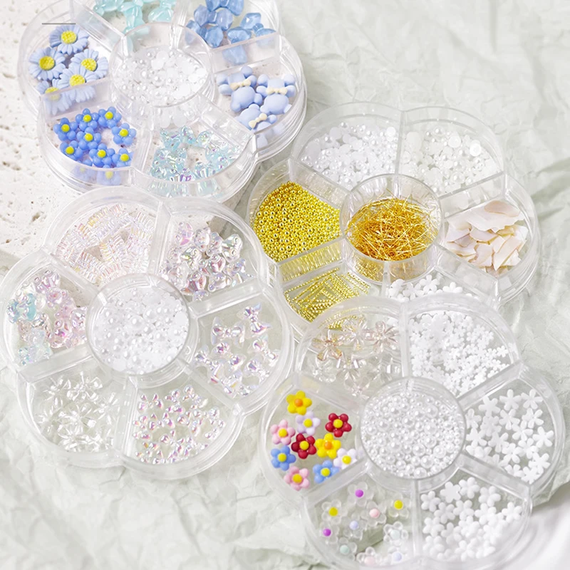 

1 коробка очаровательные детали для ногтей украшение для ногтей платье Аврора медведя бант на кончик пальца груша металлическая Смешанная Упаковка Ювелирные комбинации DIY маникюр искусство