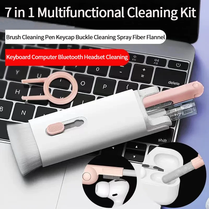 Computer Keyboard Cleaning Brush Set 7-in-1 Earphone Pen Headset Tools Cleaner Keycap Puller Kit |