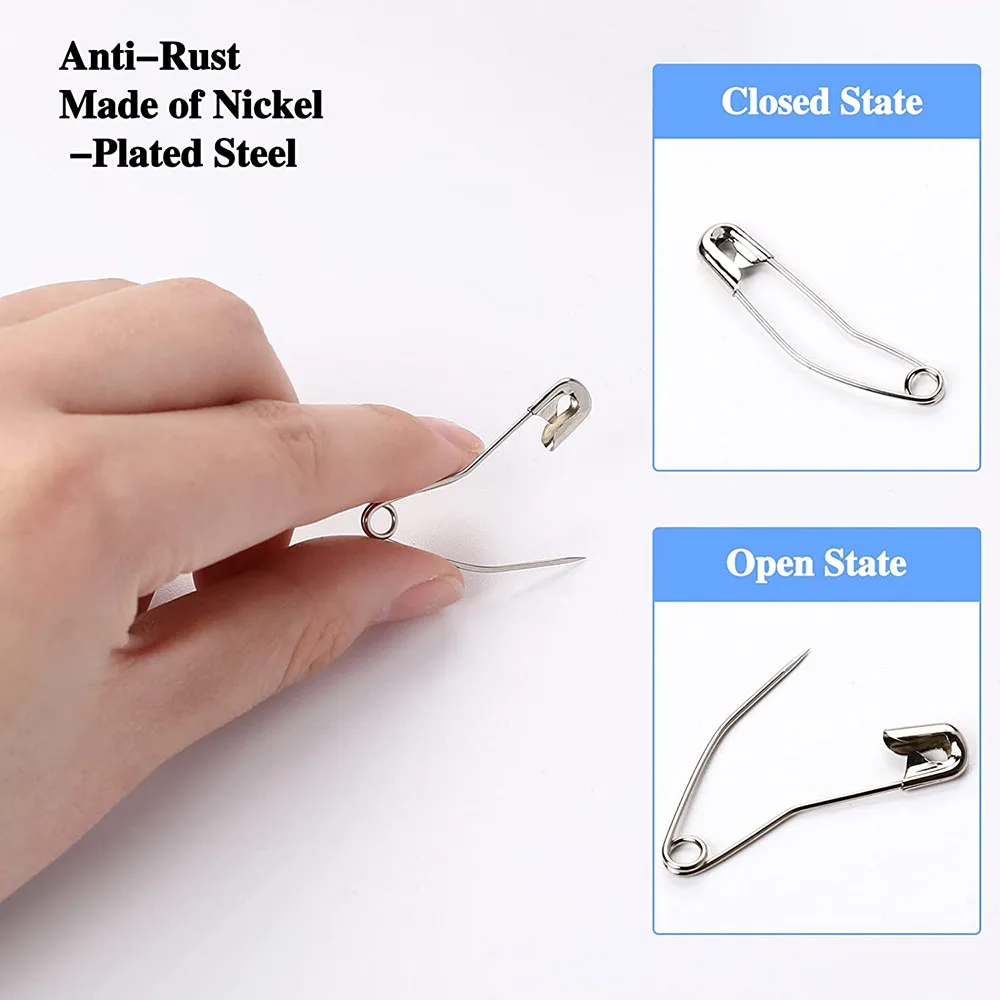 50 шт. мм изогнутые предохранительные булавки для стёгания из нержавеющей стали