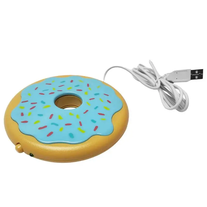 

USB Coaster Warmer Donut Constant Temperature Heating Cute Mug Insulation Coaster Creative Coaster Cup Warmer Gift Mug Warmer