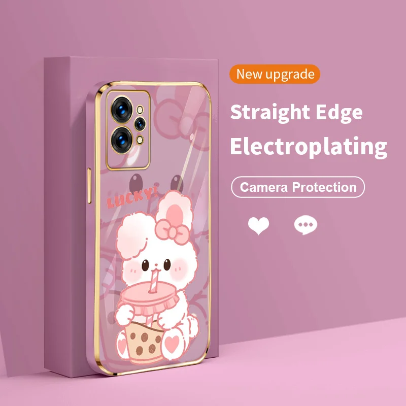 

Ultra Thin Plating Cover for Realme GT2 Pro GT Master GT Neo 3 X7 X Q2 Q3 Pro Carnival OPPO K3 Rabbit Soft Phone Case