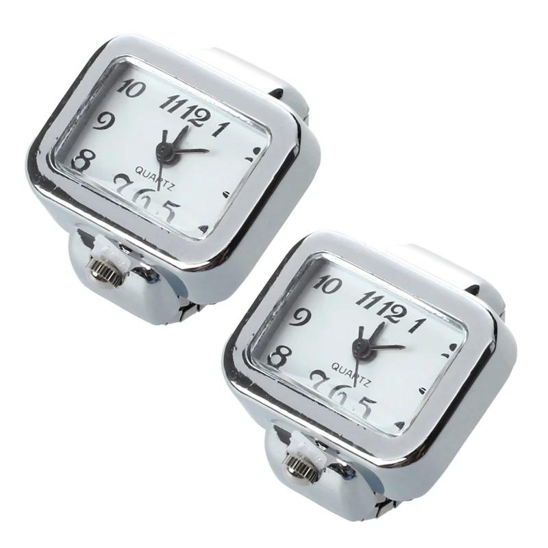 

2X Quartz Watch Ring Watch Digit Dial Arabic Rectangle White Unisex Jewelry
