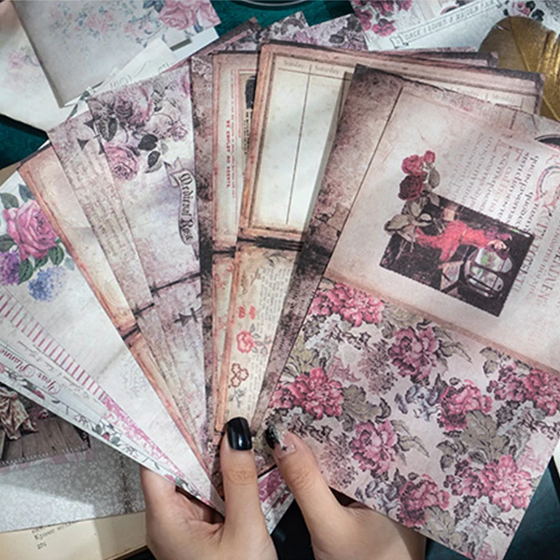 

30 pcs/lot Vintage INS Large size Garden theme Decorative paper Diy Scrapbooking material paper Background paper Craft Supplies