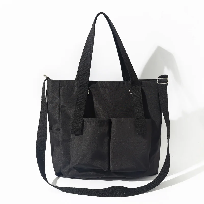 

Женская вместительная сумка через плечо, простая модная сумка на молнии, сумки на плечо, Женская Студенческая сумка A4